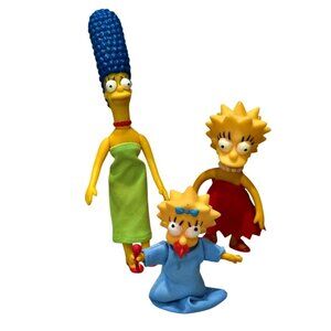 The Simpsons Lot 3 Marge Lisa Maggie Simpson PVC Figurines 1990 Hamilton Gifts